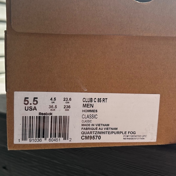 Women’s Club C 85 lilac reebok sneakers - Picture 5 of 5